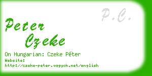 peter czeke business card